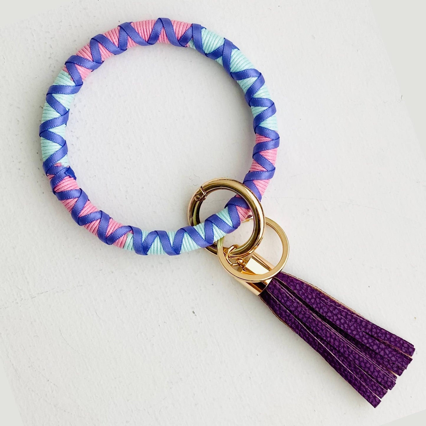 Boho Bangle Key Chain w Ribbon