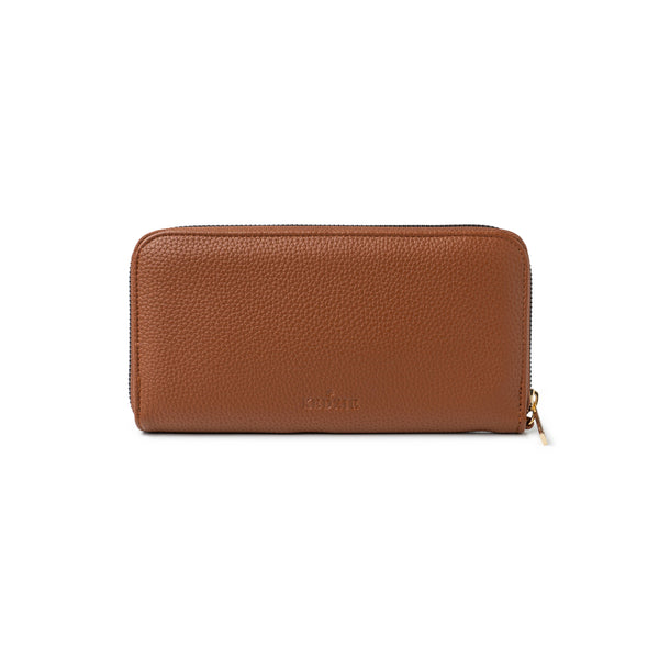 Zip-Around Clutch Wallet: Chestnut