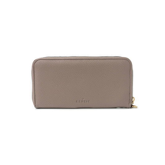 Zip-Around Clutch Wallet - Grey